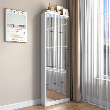 Le Reflet Parfait - Armoire à Chaussures avec Miroir Pleine Longueur